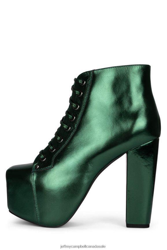 LITA Women Dark Green Metallic PLRNJH399 Jeffrey Campbell Ankle Boots
