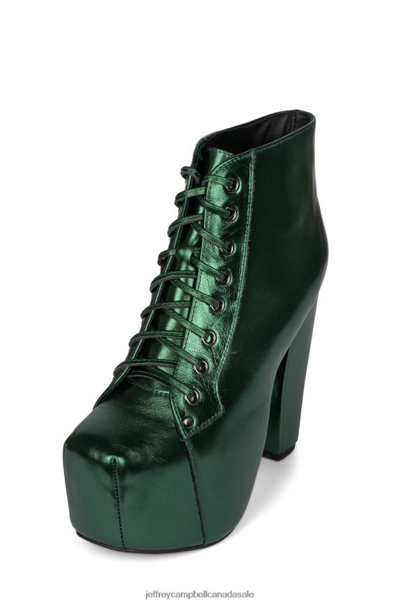 LITA Women Dark Green Metallic PLRNJH399 Jeffrey Campbell Ankle Boots