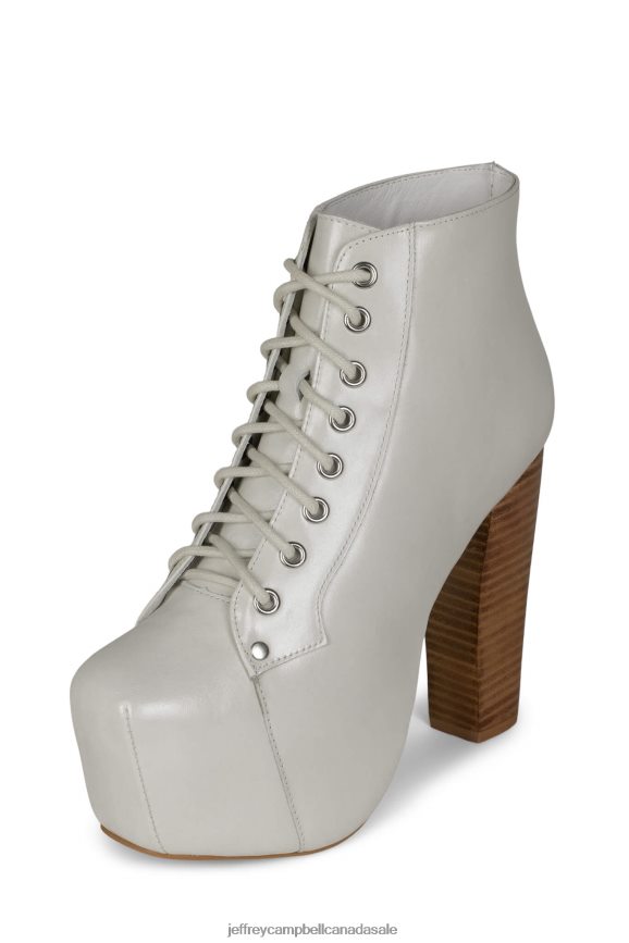 LITA Women Ice Natural Stack PLRNJH494 Jeffrey Campbell Ankle Boots