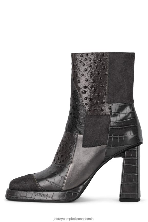 MAXIMAL-LC Women Grey Exotic Combo PLRNJH619 Jeffrey Campbell Ankle Boots