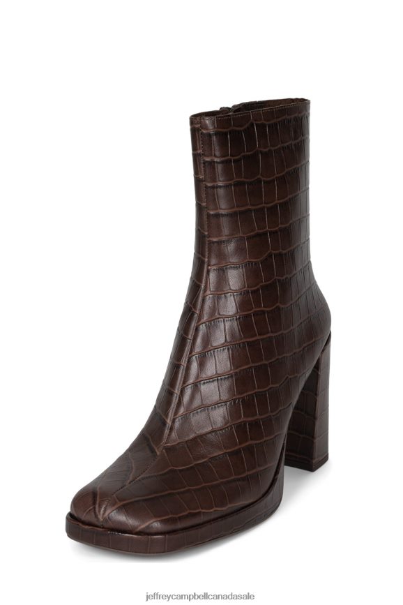 MINIM-LO Women Brown Croco PLRNJH517 Jeffrey Campbell Ankle Boots