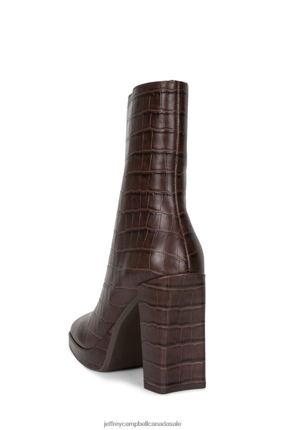 MINIM-LO Women Brown Croco PLRNJH517 Jeffrey Campbell Ankle Boots