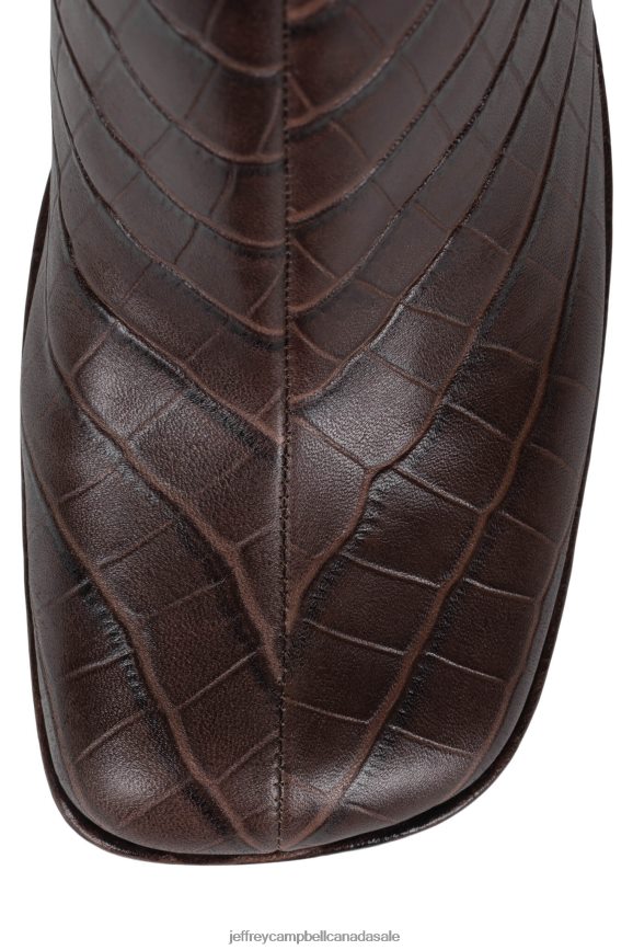 MINIM-LO Women Brown Croco PLRNJH517 Jeffrey Campbell Ankle Boots