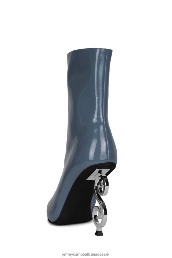 MOUSAI Women Dusty Blue Patent Silver PLRNJH388 Jeffrey Campbell Ankle Boots