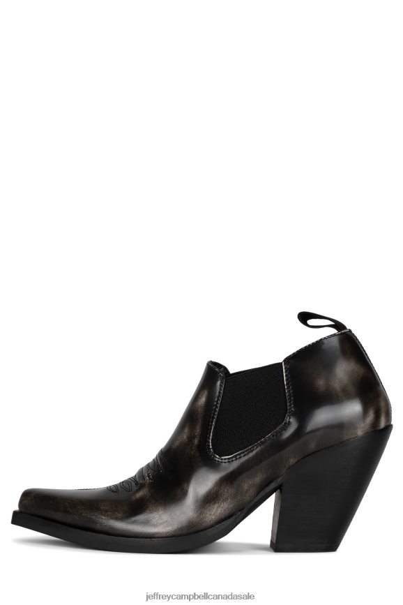 OESTE Women Black Box White Brush PLRNJH556 Jeffrey Campbell Ankle Boots