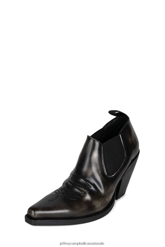 OESTE Women Black Box White Brush PLRNJH556 Jeffrey Campbell Ankle Boots