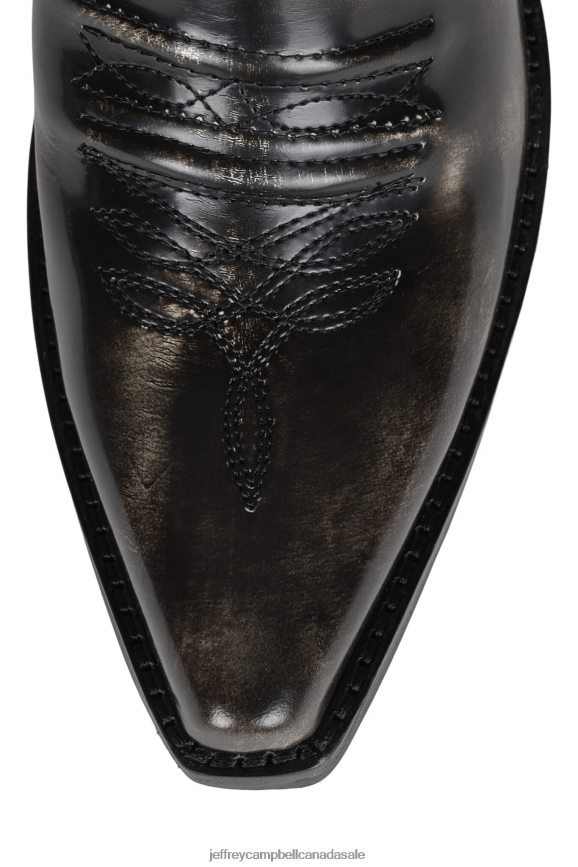 OESTE Women Black Box White Brush PLRNJH556 Jeffrey Campbell Ankle Boots