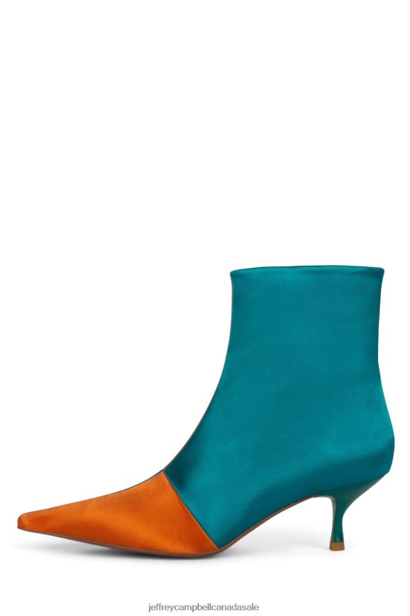OPTICS Women Orange Satin Blue Satin PLRNJH393 Jeffrey Campbell Ankle Boots