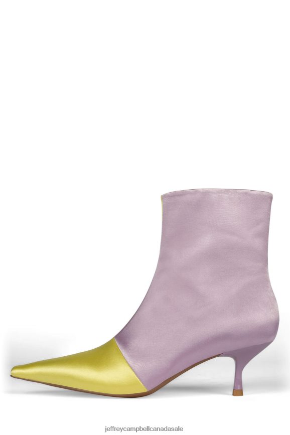OPTICS Women Yellow Satin Lilac Satin PLRNJH394 Jeffrey Campbell Ankle Boots