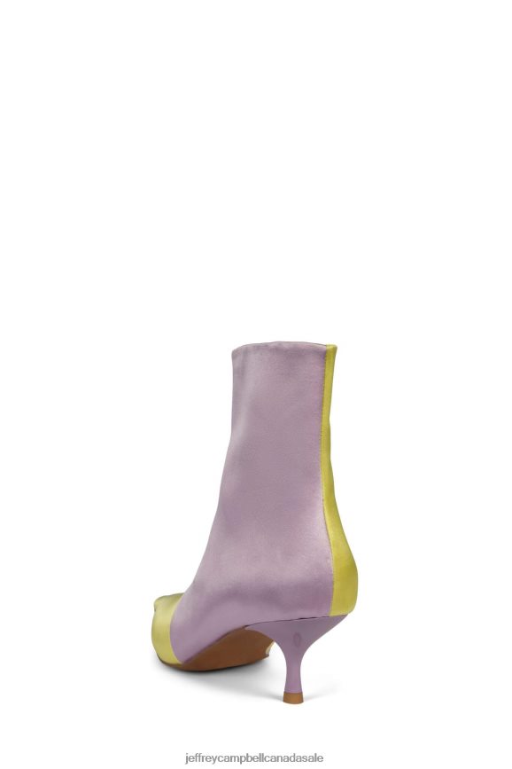 OPTICS Women Yellow Satin Lilac Satin PLRNJH394 Jeffrey Campbell Ankle Boots