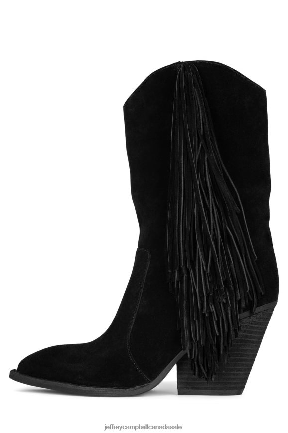 ORVILLE Women Black Suede PLRNJH442 Jeffrey Campbell Ankle Boots