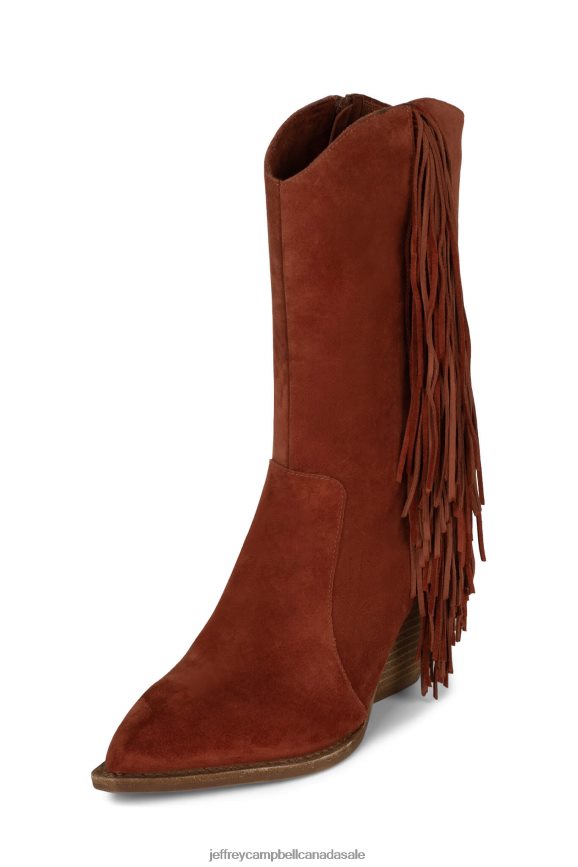 ORVILLE Women Orange Suede PLRNJH441 Jeffrey Campbell Ankle Boots