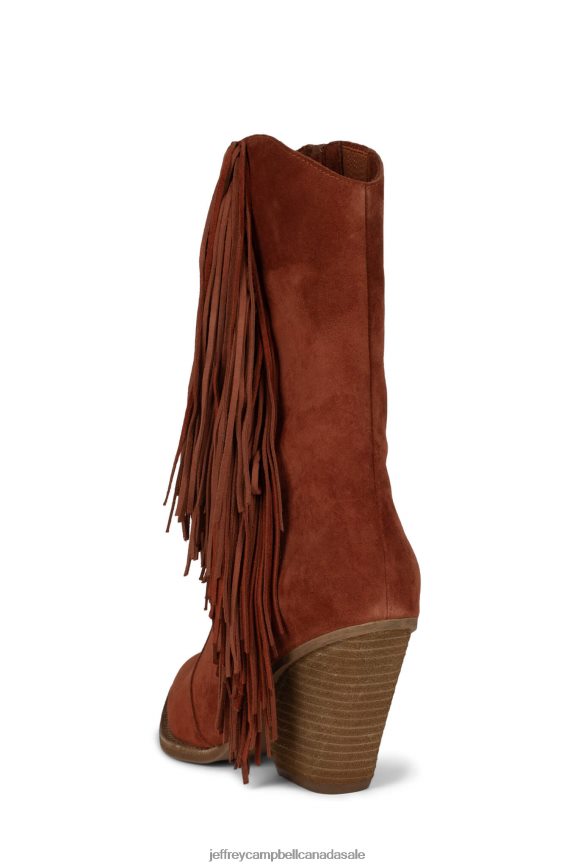 ORVILLE Women Orange Suede PLRNJH441 Jeffrey Campbell Ankle Boots