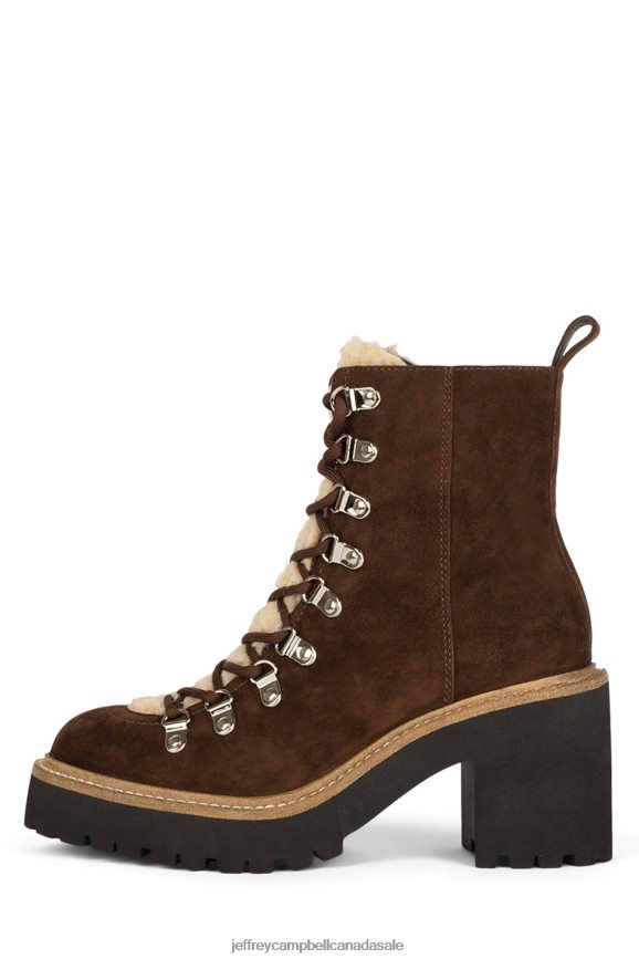 OWHAT-2 Women Brown Suede Natural PLRNJH370 Jeffrey Campbell Ankle Boots