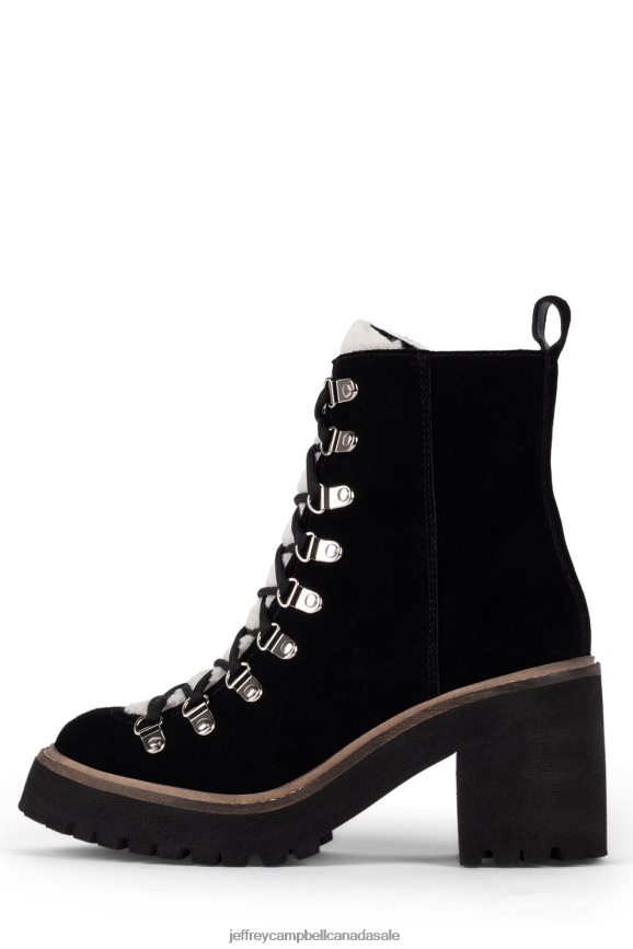 OWHAT Women Black Suede PLRNJH486 Jeffrey Campbell Ankle Boots