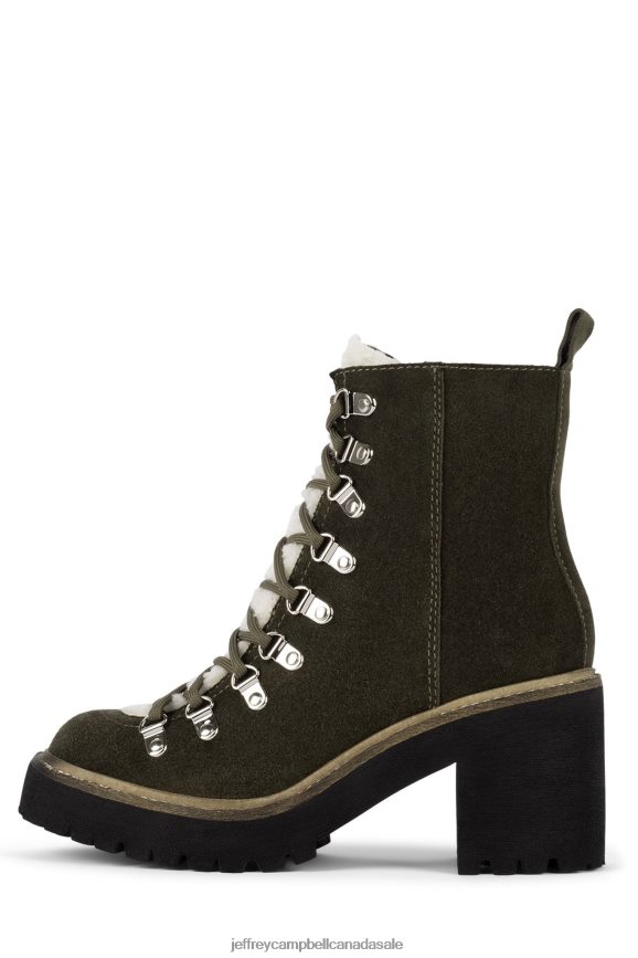 OWHAT Women Khaki Suede PLRNJH485 Jeffrey Campbell Ankle Boots