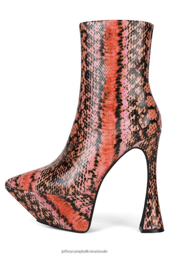 PWR-CHORD Women Pink Snake PLRNJH620 Jeffrey Campbell Ankle Boots