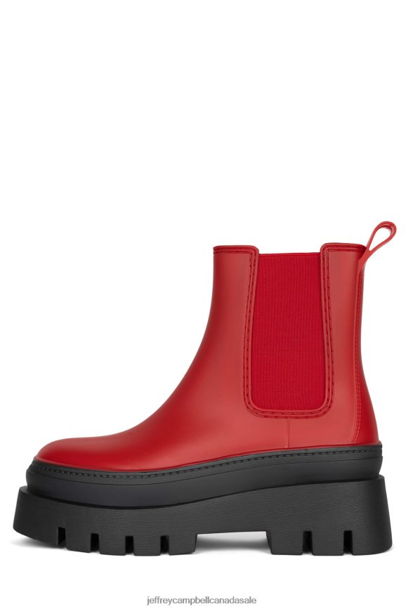 RAIN-STORM Women Red Black PLRNJH889 Jeffrey Campbell Ankle Boots