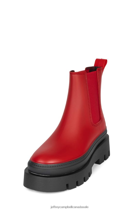 RAIN-STORM Women Red Black PLRNJH889 Jeffrey Campbell Ankle Boots