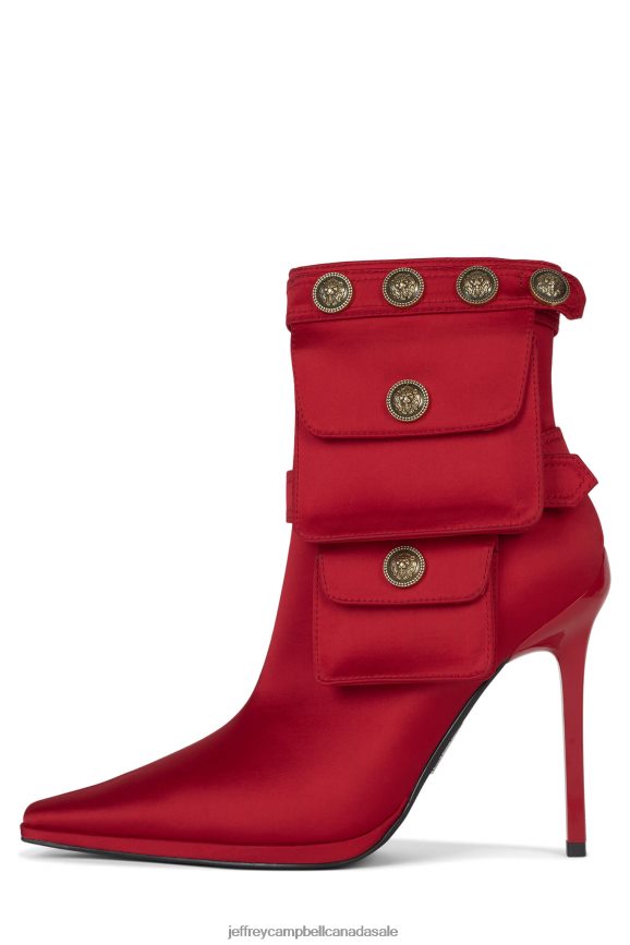 STASHED Women Red Satin PLRNJH313 Jeffrey Campbell Ankle Boots