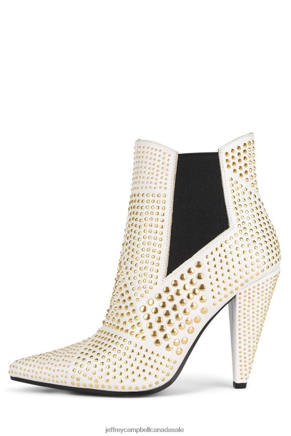 STUDD Women White Gold PLRNJH588 Jeffrey Campbell Ankle Boots
