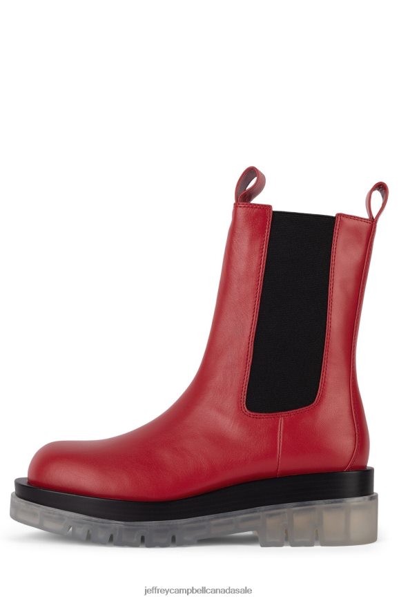 TANKED-CB Women Red Clear PLRNJH433 Jeffrey Campbell Ankle Boots