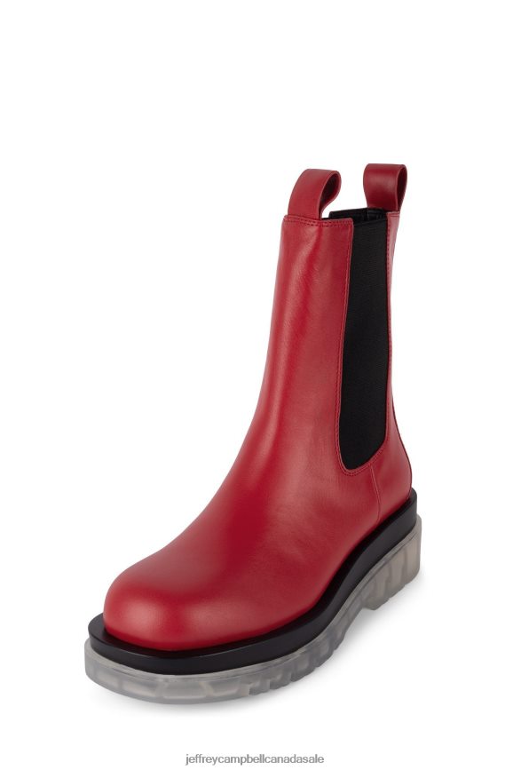 TANKED-CB Women Red Clear PLRNJH433 Jeffrey Campbell Ankle Boots