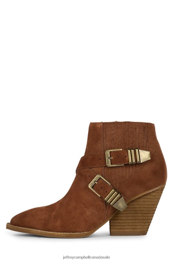 TEXAN Women Cognac Suede PLRNJH482 Jeffrey Campbell Ankle Boots