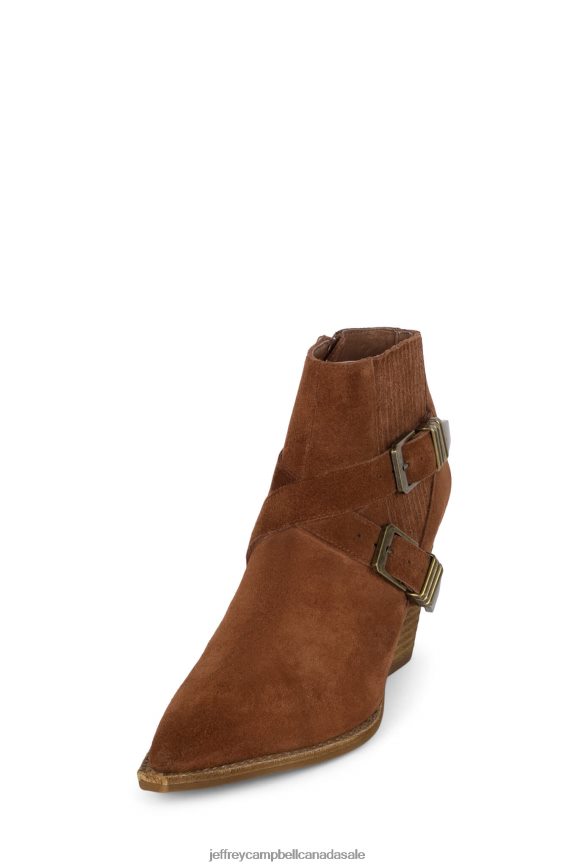 TEXAN Women Cognac Suede PLRNJH482 Jeffrey Campbell Ankle Boots