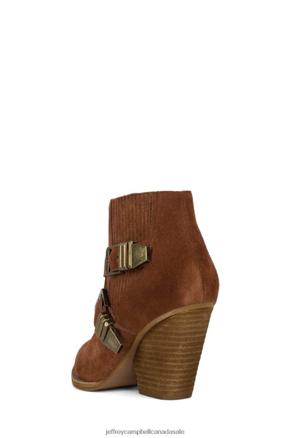 TEXAN Women Cognac Suede PLRNJH482 Jeffrey Campbell Ankle Boots