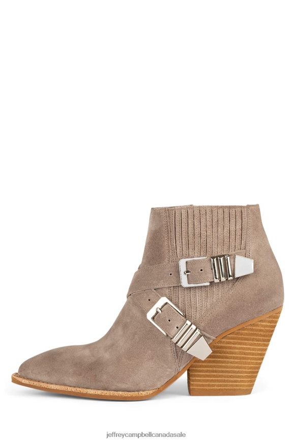 TEXAN Women Taupe Suede PLRNJH481 Jeffrey Campbell Ankle Boots