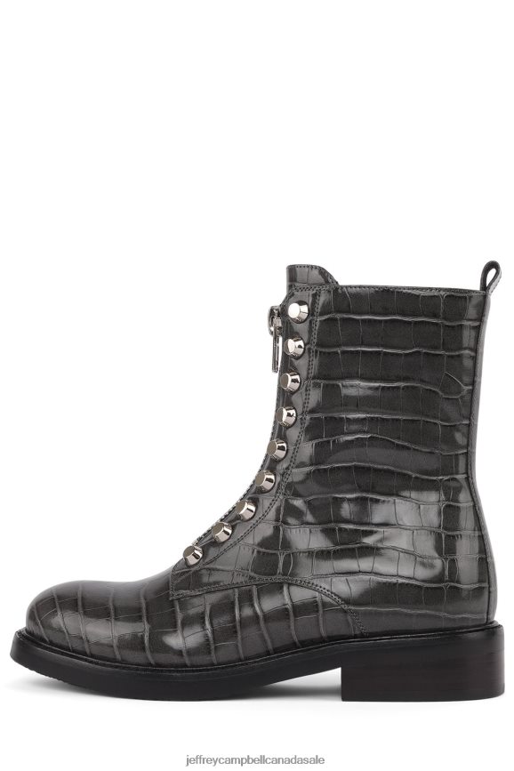 TONETTE Women Dark Grey Croco PLRNJH651 Jeffrey Campbell Ankle Boots