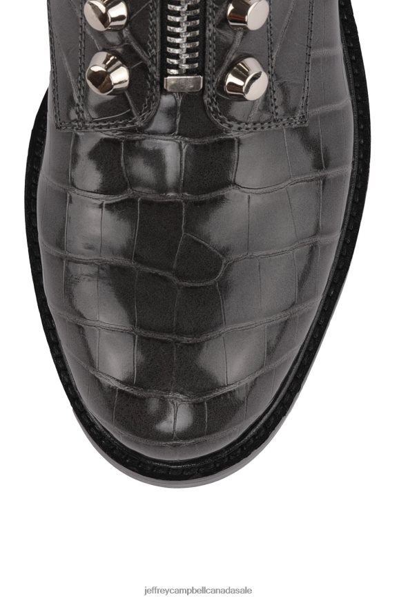 TONETTE Women Dark Grey Croco PLRNJH651 Jeffrey Campbell Ankle Boots