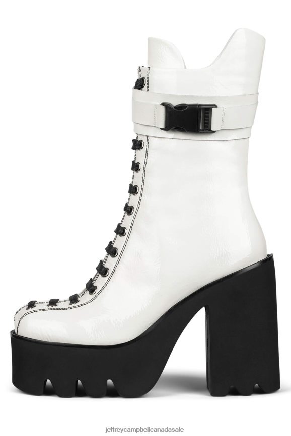 VIKING Women White Patent PLRNJH469 Jeffrey Campbell Ankle Boots