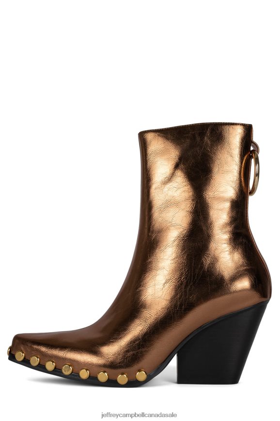 WALTON-SR2 Women Bronze Metallic Gold PLRNJH550 Jeffrey Campbell Ankle Boots