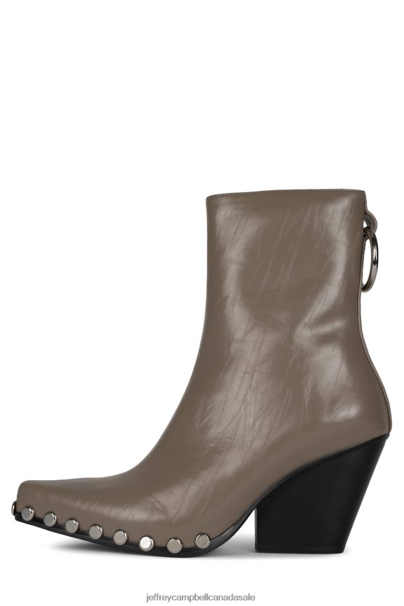 WALTON-SR2 Women Dark Khaki Silver PLRNJH548 Jeffrey Campbell Ankle Boots