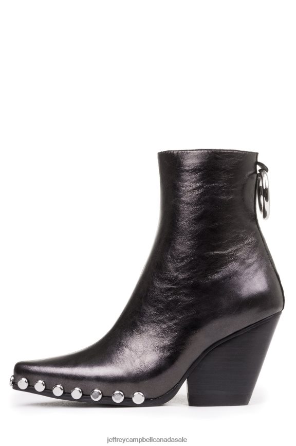WALTON-STR Women Black Metallic PLRNJH355 Jeffrey Campbell Ankle Boots