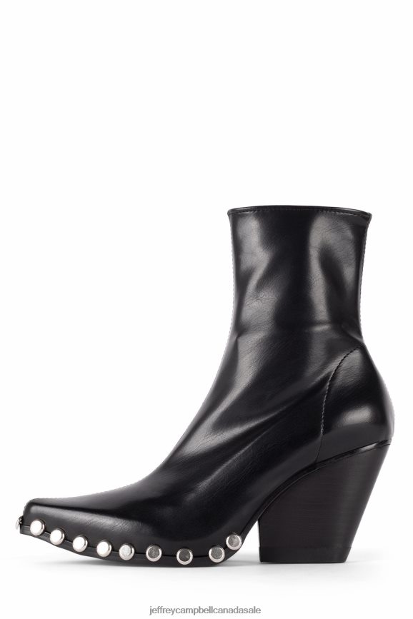 WALTON-ST Women Black Silver PLRNJH297 Jeffrey Campbell Ankle Boots