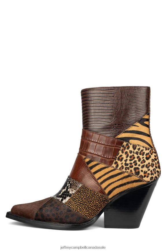 WESTCOAST Women Brown Exotic Multi PLRNJH397 Jeffrey Campbell Ankle Boots