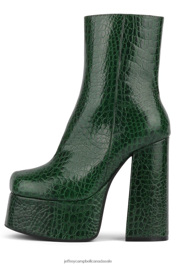 WIDOW-NB Women Green Gator PLRNJH372 Jeffrey Campbell Ankle Boots