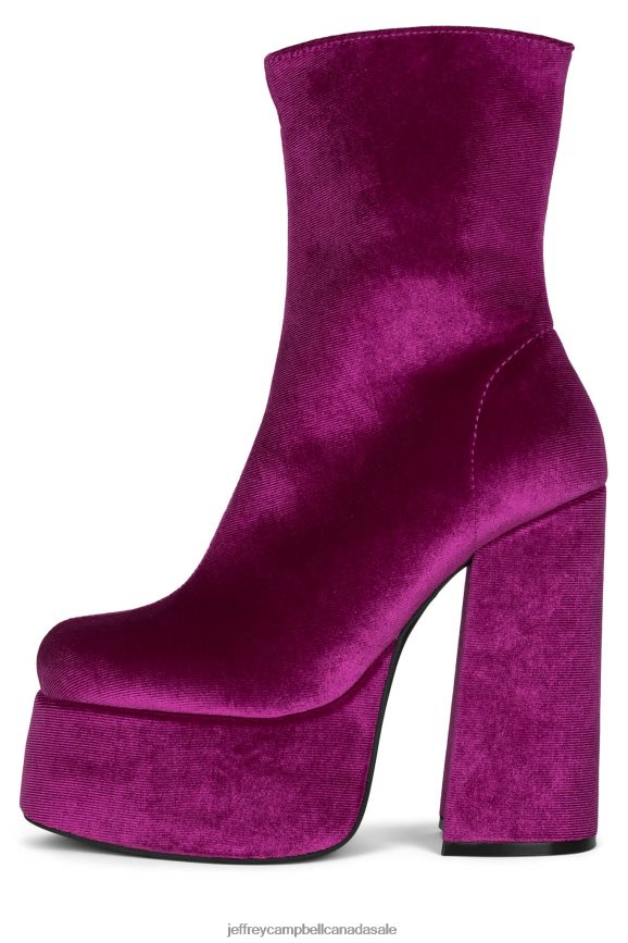 WIDOW-SM Women Fuchsia Velvet PLRNJH539 Jeffrey Campbell Ankle Boots