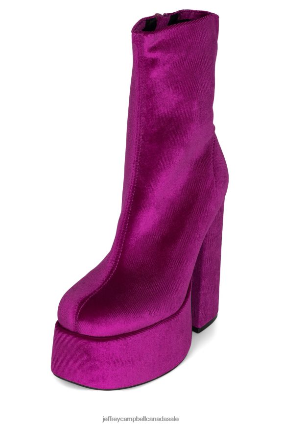 WIDOW-SM Women Fuchsia Velvet PLRNJH539 Jeffrey Campbell Ankle Boots