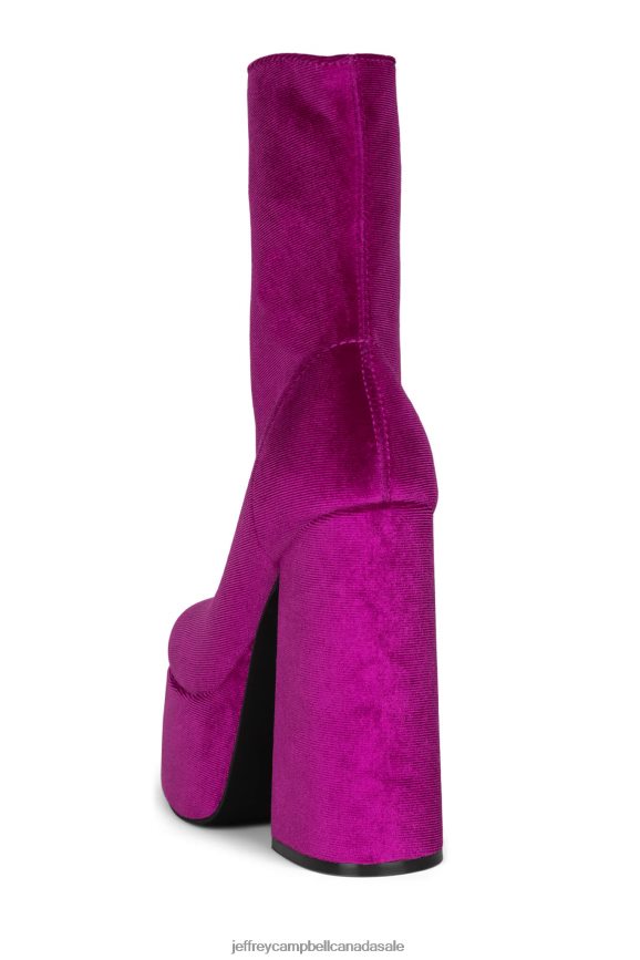 WIDOW-SM Women Fuchsia Velvet PLRNJH539 Jeffrey Campbell Ankle Boots