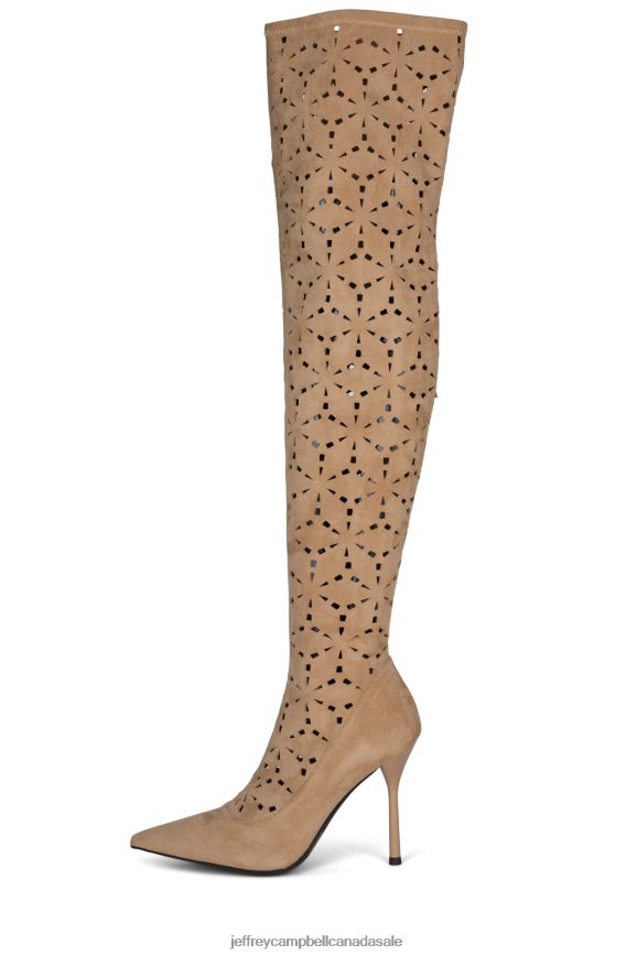 ADONIA Women Natural Suede PLRNJH843 Jeffrey Campbell Knee to Thigh Boots