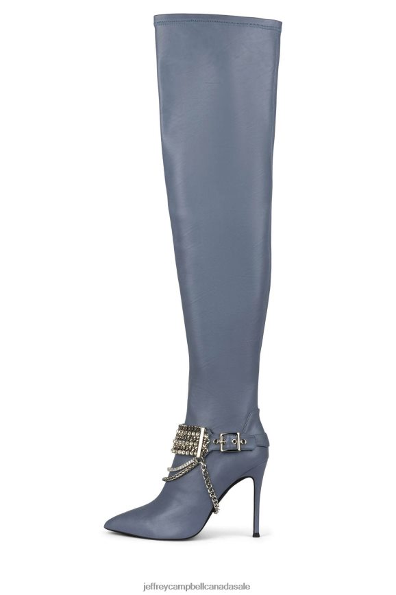 ARSENIC-C2 Women Dusty Blue PLRNJH830 Jeffrey Campbell Knee to Thigh Boots