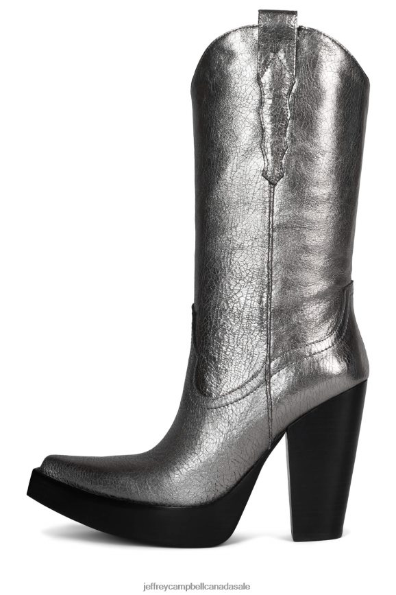 BAD2DABONE Women Pewter Distressed PLRNJH857 Jeffrey Campbell Knee to Thigh Boots