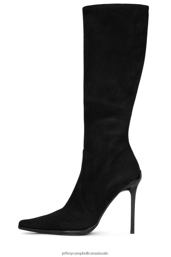 CHARYBDIS Women Black Suede PLRNJH765 Jeffrey Campbell Knee to Thigh Boots