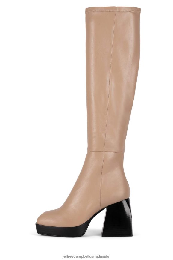 DAUPHIN Women Beige PLRNJH808 Jeffrey Campbell Knee to Thigh Boots
