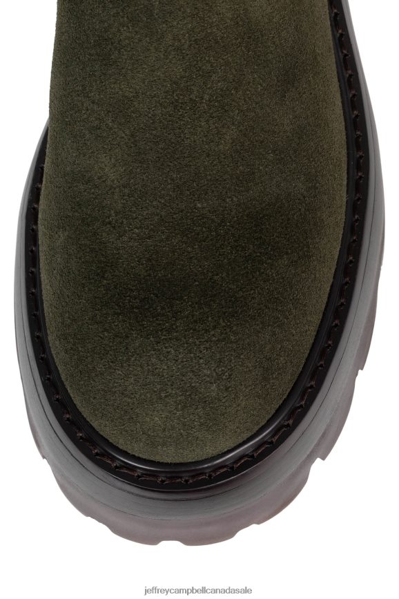 GOODVIBES Women Dark Green Suede Multi PLRNJH748 Jeffrey Campbell Knee to Thigh Boots