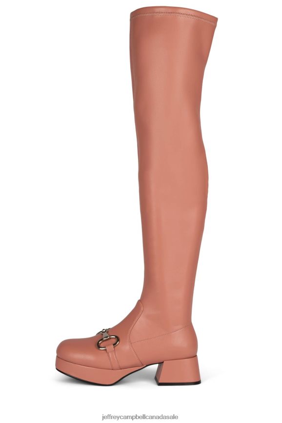 HIGH-SKOOL Women Blush Silver PLRNJH730 Jeffrey Campbell Knee to Thigh Boots